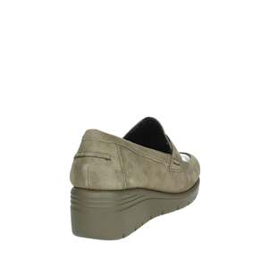 Mocassins en cuir taupe pour femme Cinzia Soft, chaussures confortables à enfiler - Product Image 2