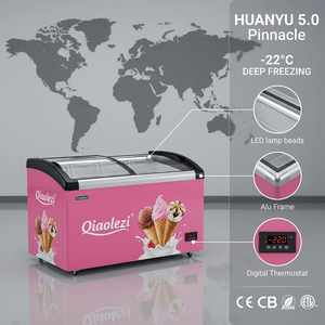 Congelatore Orizzontale Commerciale per Gelati con Porta Scorrevole in Vetro e Funzione di Congelamento Profondo per Esposizione e Conservazione in Negozio - Product Image 1
