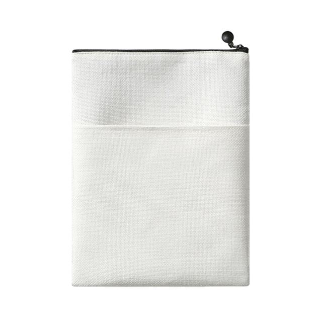 Heat Transfer Blank Cotton Linen Zipper Sublimation Book Sleeve Anti-dust Protection Book Pouch Portable Handbag for Paperbacks