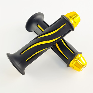 Qiangye <b>Motorcycle</b> Handlebar <b>Grips</b> Black Yellow Two Tone Off Road Wear Resistant Factory Direct Sales - Product Image 2