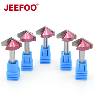 V Bit fraise en bout 3D mèches de routeur en acier au tungstène V forme <span class=keywords><strong>chanfrein</strong></span> fraises en bout fraise à bois 60 90 degrés tige 6 8 1/4 - Product Image 2