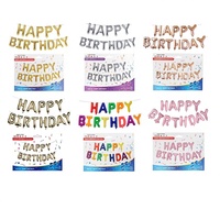 [Hengyue] HYHB014 Ensemble de ballons Joyeux Anniversaire, ballons décoratifs de fête de style américain imitation, pour anniversaire, Saint-Valentin