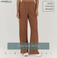 Pantalon de survêtement évasé unisexe Arabella 2026 en coton épais de luxe, coupe large, avec logo personnalisé, pour femme, vente en gros