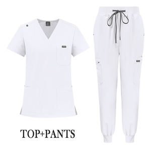 Nouvelle Collection 2026 – Tenues d'infirmière classiques à col en V, taille américaine authentique, hauts de travail extensibles <span class=keywords><strong>4</strong></span> directions avec pantalon jogger - Product Image 2