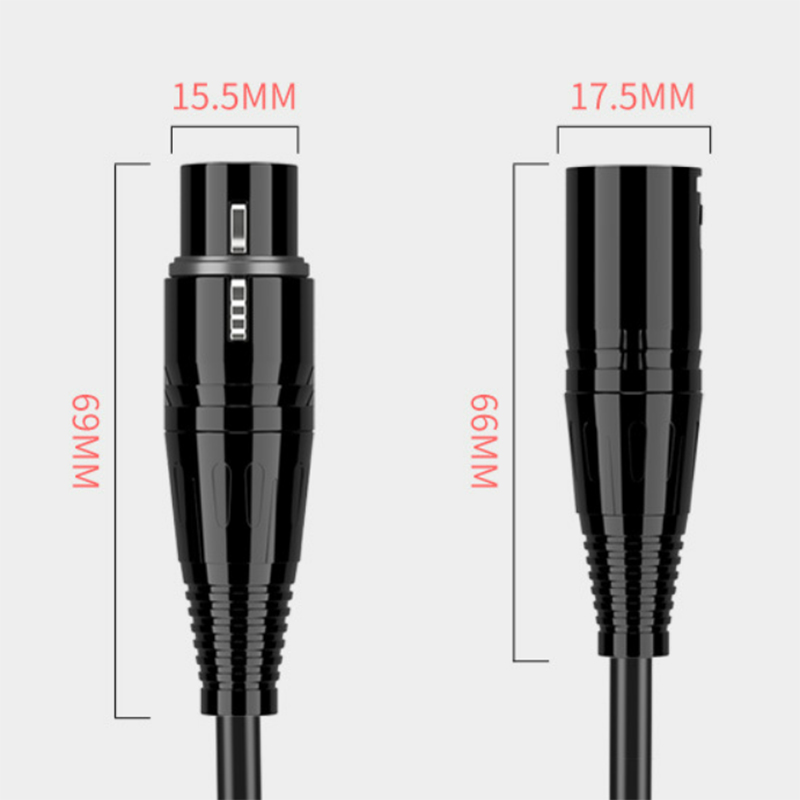 XLRケーブルオス-オス、3ピンオス-オスマイクケーブル 33フィート/10m オス-メスxlrケーブルコードxlr4ピン5ピン3ピン、m/f、ofc