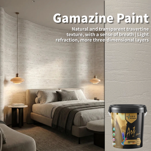 Pintura Gamazine Multicolor Azul Pescador de Rocas, Revestimiento de Pared con Textura de Piedra, Acabado Decorativo para Fachadas Exteriores de Hostales y Posadas - Product Image 1