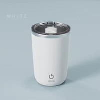 Mug à café portable en acier inoxydable rechargeable par USB avec barre de mélange automatique pour le bureau, le camping, tasse isotherme pour boissons chaudes/froides