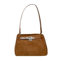 Nouveau sac pour femme en cuir de vachette mat, style coréen, rétro européen et américain, à deux sangles, polyvalent, bandoulière, petit sac carré à fermeture sous le bras