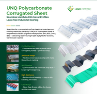Tôles de toiture en polycarbonate de haute qualité, revêtement anti-UV, panneaux ondulés en plastique