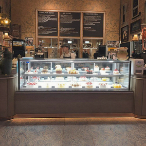 1.5m 1.8m 2m蛋糕冰箱/3层蛋糕冰箱展示台面蛋糕展示冷水机 - Product Image 1