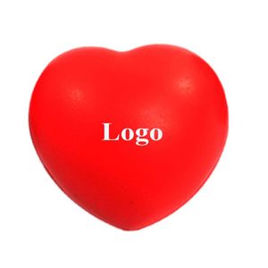 Anti-stress en forme de cœur en PU personnalisé avec logo imprimé, pour jouet d'enfant, usage domestique, couleurs assorties - Product Image 1