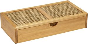 Boîte de rangement en bois pour salle de bain avec tiroir, en bambou et <span class=keywords><strong>rotin</strong></span> de haute qualité, pour ustensiles et maquillage, OEM bienvenu - Product Image 6