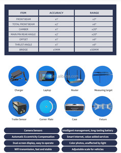 Máquina de alineación de ruedas para gran taller de carrocería automotriz Cámara de uso de alineación de ruedas de camiones - Product Image 2