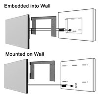 Téléviseur intelligent de salle de bain avec écran tactile Android de 22 pouces, étanche, miroir caché avec Internet Wifi BT