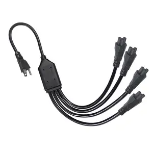 Universal Replacement Power Cord 18 AWG 3 Ways Y Style Computer Power Cord NEMA C5 AC Power Cord