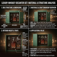 Boîte cadeau de luxe pour vin avec logo personnalisé, boîte d'emballage pour verres à whisky à double porte avec insert en papier, boîtes rigides pour coffret cadeau de carafe