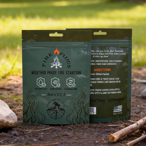 Sacs en plastique aluminium personnalisés à faible MOQ, finition brillante, pour allume-feu, sachets refermables laminés à fond plat avec fermeture éclair - Product Image 1