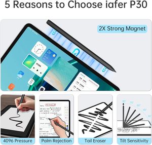 4096 áp lực cảm biến tẩy cọ từ chối EMR Bút cảm ứng Stylus cho đáng chú ý HP Samsung Galaxy Wacom Lenovo <span class=keywords><strong>Acer</strong></span> ASUS máy tính bảng - Product Image 2