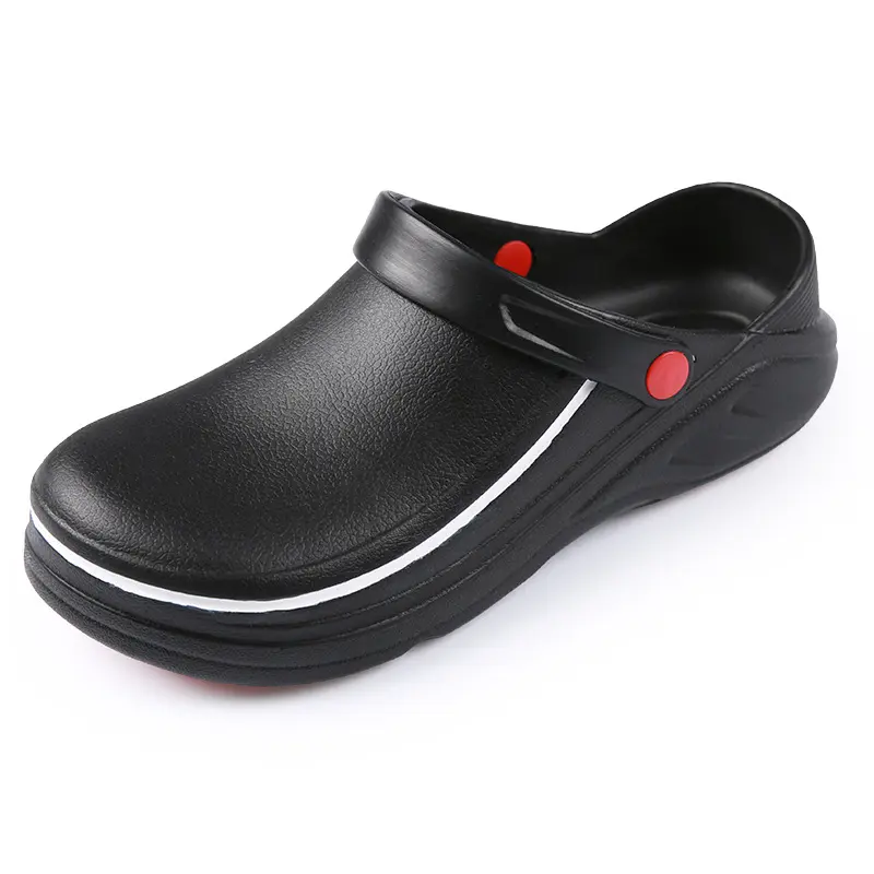 Anti-oil Non Slip Nurses Chef Safety Shoes In Kitchen Men Women Ladies Clog Shoes With Compounded Outsole For Restaurant Office