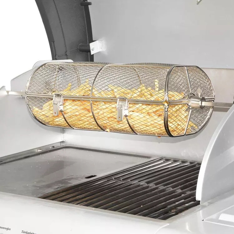 Stainless Steel BBQ Rotisserie Basket BBQ