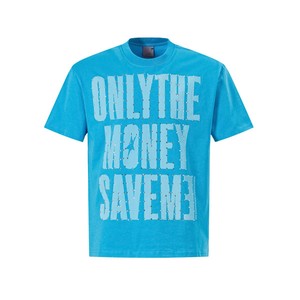 เสื้อยืดผ้าฝ้ายแขนสั้นสีเหลืองสำหรับผู้ชาย ยี่ห้อ Only The Money Save Me สไตล์สตรีท คอกลม พิมพ์ลายตัวอักษร ทรงปกติ - Product Image 5