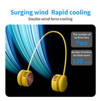 Ventilateur de cou sans pales rechargeable, portable, ventilateur personnel USB mains libres pour les sports de plein air et les voyages