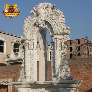 Chimenea de piedra tallada adornada, chimenea de mármol grande increíble <span class=keywords><strong>con</strong></span> altura sobre la Mantel - Product Image 2