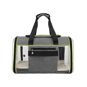 Fournisseur d'usine Sac à main souple pour animaux de compagnie Sac de transport pour animaux de compagnie Voyage en plein air Randonnée Sac de transport pour chat pliable Sac pour animaux de compagnie