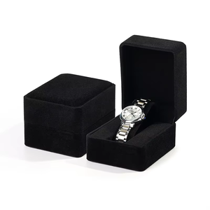 Red wholesales high-end PU leather watch <b>boxes</b>, flip style watch displays, <b>storage</b> <b>boxes</b>, pillows - Product Image 5