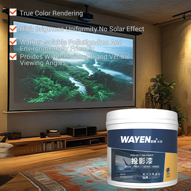 Wholesale Projection Paint Exhibition Project Special Anti-light Paint Theater Grade HD Curtain Projection Wall Screen Paint