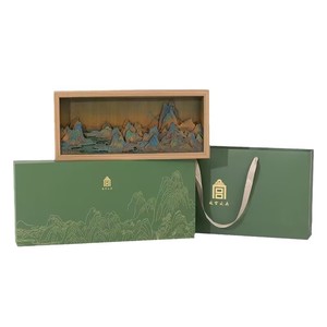 Customized <b>Night</b> <b>Light</b> Tap Control Rectangle USB Powered Chinese Style Mountain Scene Decor Gift For Elders - Product Image 2