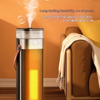 Chauffage Électrique Domestique Yaddu : Ventilateur Chauffant Rapide au Graphène, Humidification, Effet Flamme, Fonctions Four et Four à Cuisson, Économe en Énergie