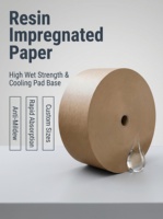 Papier de refroidissement enduit de résine de qualité industrielle 95 g/m², base en papier kraft pour coussinets de refroidissement en nid d'abeille pour la ventilation et le refroidissement des grandes ateliers