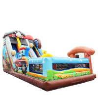 Toboggan gonflable géant pour enfants, château gonflable amusant pour parcs d'attractions et divertissements, toboggan gonflable
