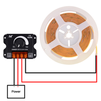 Variateur de lumière LED PWM DM2001C pour bandes lumineuses 12V/24V, interrupteur à bouton, effet de gradation plus fluide, 30A haute puissance, manuel, charge maximale 720W