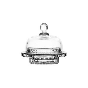 Ventes directes d'usine, plats à beurre en verre, 5,43 pouces de haut, verre blanc de qualité, dôme <span class=keywords><strong>Leom</strong></span> - Product Image 4