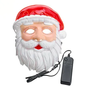 El线圣诞老人圣诞装饰节日Led派对面具