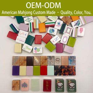 Venta al por mayor de fichas de Mahjong: Bird Boutique, Lola Beach, Malachite, Light, Miss Darling, Mother of Mahjong Tiles, de gran tamaño y pintadas en pulgadas. - Product Image 4