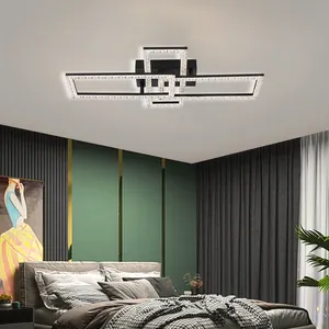 Venta caliente cuadrado de lujo decoración de cristal luz cálida 20W LED lámpara de techo del fabricante de luz