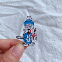 Le nouveau dessin animé chaud épinglettes en métal en gros en gros citrouille chien à gratter le sang Badge en métal cadeau personnalisé chien en émail doux