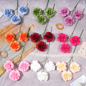 Flores Artificiales de Seda Austin de 3 Cabezas para Decoración de Bodas y Hogar - Product Image 1