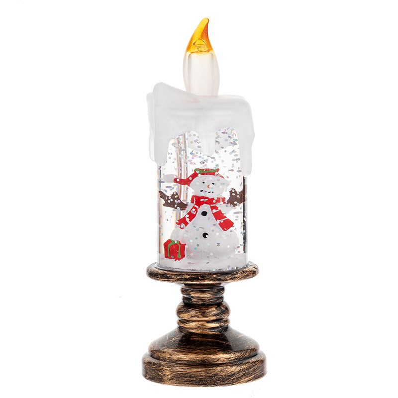 Small long candle snowman