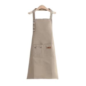 Tablier de <span class=keywords><strong>cuisine</strong></span> en polyester imperméable personnalisé avec logo Beckon Wholesale, pour chef, café, restaurant, avec bouton en métal - Product Image 1