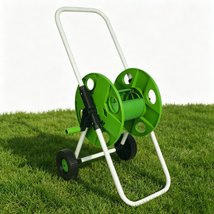 VERTAK <b>Plastic</b> Hose Reel Cart Hand Push/Pull Water Pipe Storage Tool with <b>Wheels</b> for - Product Image 1