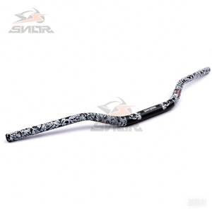 SNOR vente en gros Tubes de poignée d'impression de crâne ensemble de guidon universel barres de graisse 28mm guidon en alliage d'aluminium pour vtt - Product Image 3