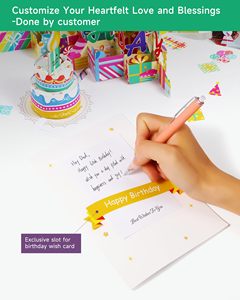 Tarjetas <span class=keywords><strong>de</strong></span> Cumpleaños, Tarjeta <span class=keywords><strong>de</strong></span> Cumpleaños 3D Pop-up con Canción <span class=keywords><strong>de</strong></span> Feliz Cumpleaños y Luces, Regalos Únicos - Product Image 5
