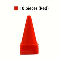 Lot de 10 cônes de signalisation de 18 cm avec logo football et basketball pour entraînement d'entraîneur