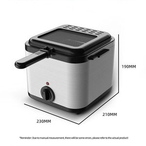 Freidora Eléctrica de Acero Inoxidable con Control Digital, 1800W, Capacidad de Aceite de 2.5L, Antiadherente PFA, Ventana de Observación, Ajustable - Product Image 5