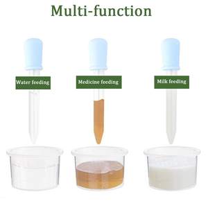 Compte-gouttes liquides avec brosse de nettoyage, pipettes en silicone et en plastique, compte-gouttes de transfert avec embout bulbe pour administrer médicaments et lait - Product Image 3