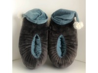 Fabrication sur mesure de pantoufles en peluche personnalisées, pantoufles d'hiver chaudes et moelleuses en forme de pingouin pour enfants